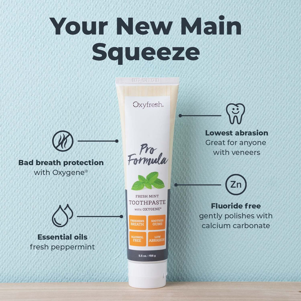 Oxyfresh textura de crema en foco, limpieza suave y control