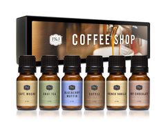 P&J Trading empaque frontal del set Coffee Shop, presentación lista para regalo