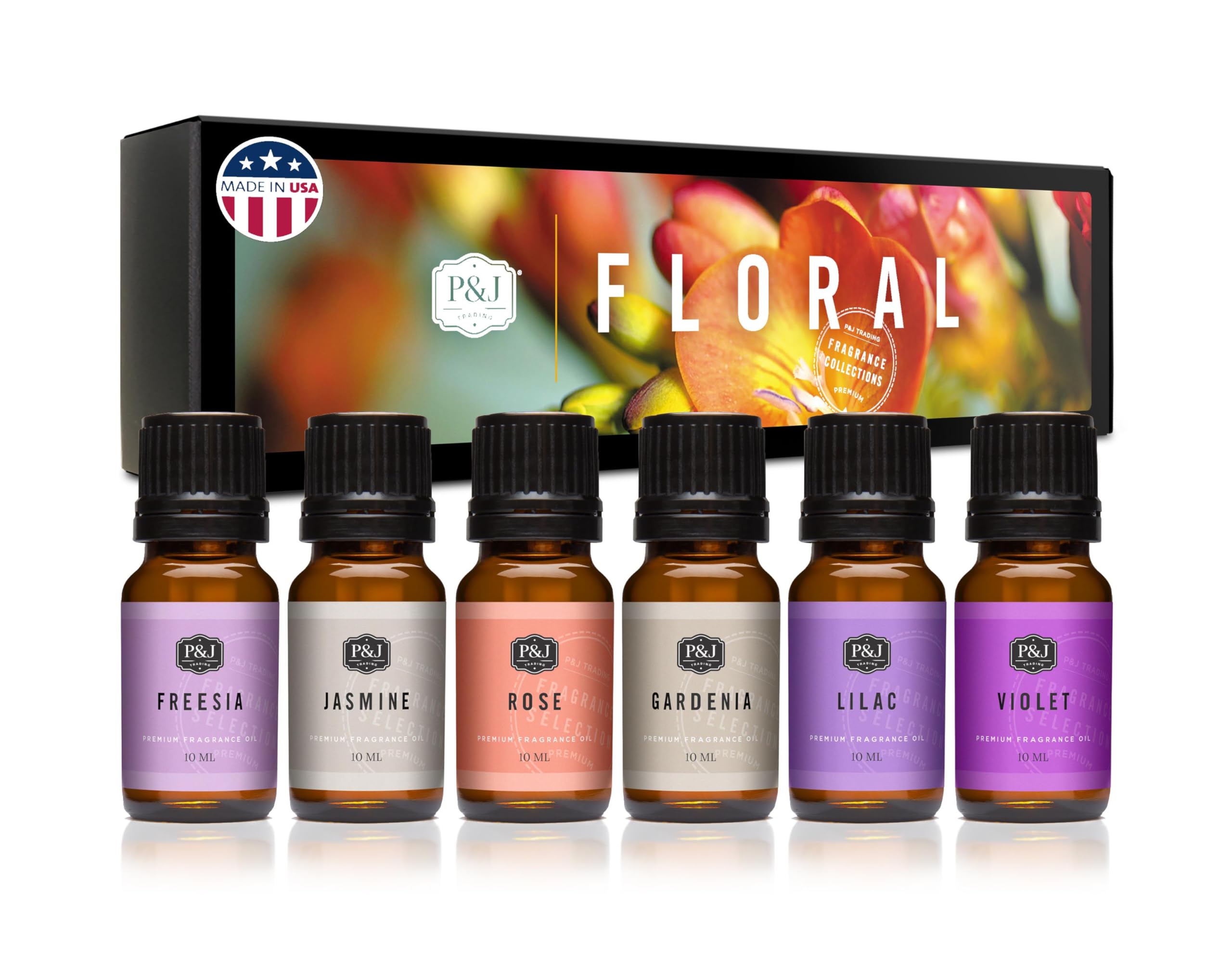 P&J Trading empaquetado frontal muestra set floral, ideal para regalo