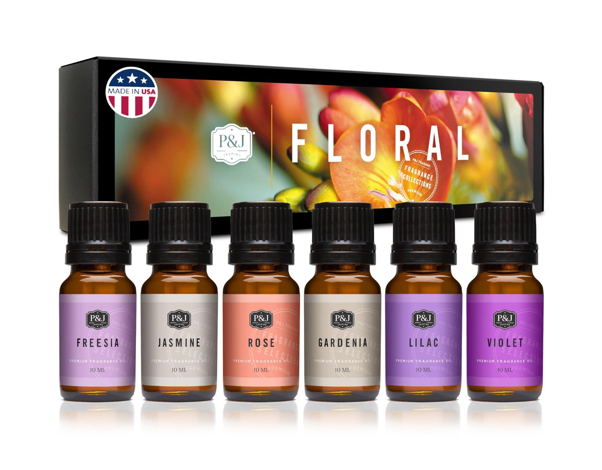 P&J Trading empaquetado frontal muestra set floral, ideal para regalo