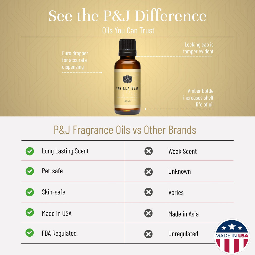 P&J Trading gota de aceite vainilla textura concentrada y rica