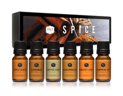 P&J Trading caja abierta con seis aceites, presentación atractiva y regalo práctico