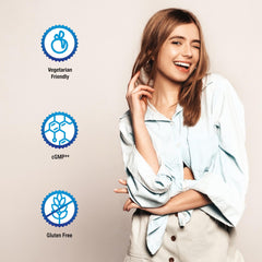 P Puregen Labs cápsula en mano para comparar tamaño y dosificación