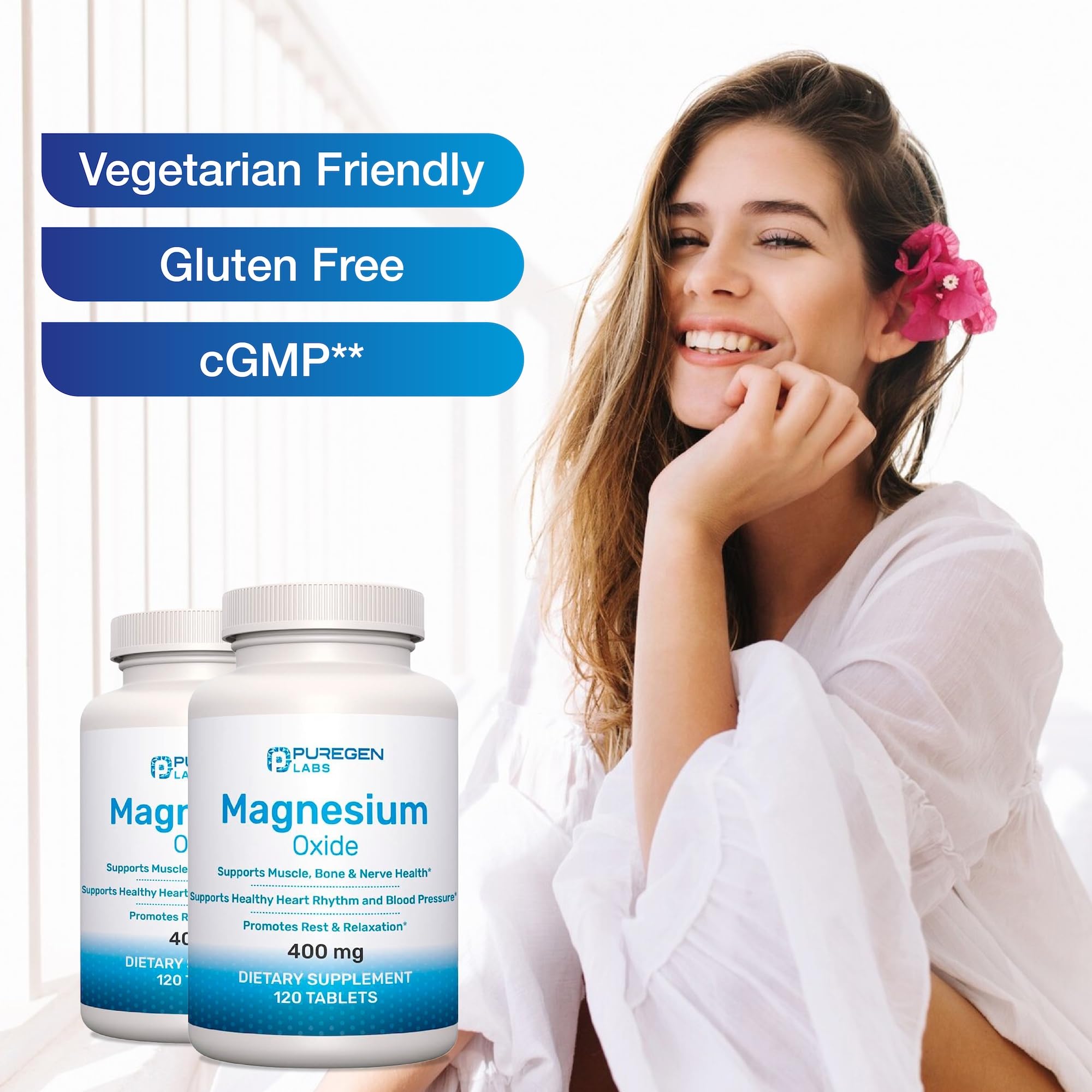 P Puregen Labs suplemento en mesa estilo de vida fácil integración