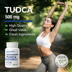 P Puregen Labs frasco abierto con cápsulas, mostrando cantidad y uso práctico