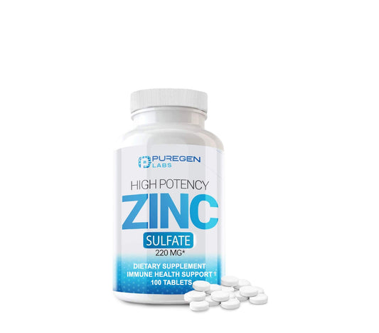 P Puregen Labs frasco frontal mostrando etiqueta y cantidad, confianza de marca