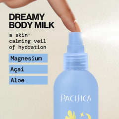 Pacifica bruma nocturna aplicada en mesita junto a almohada para mejor descanso