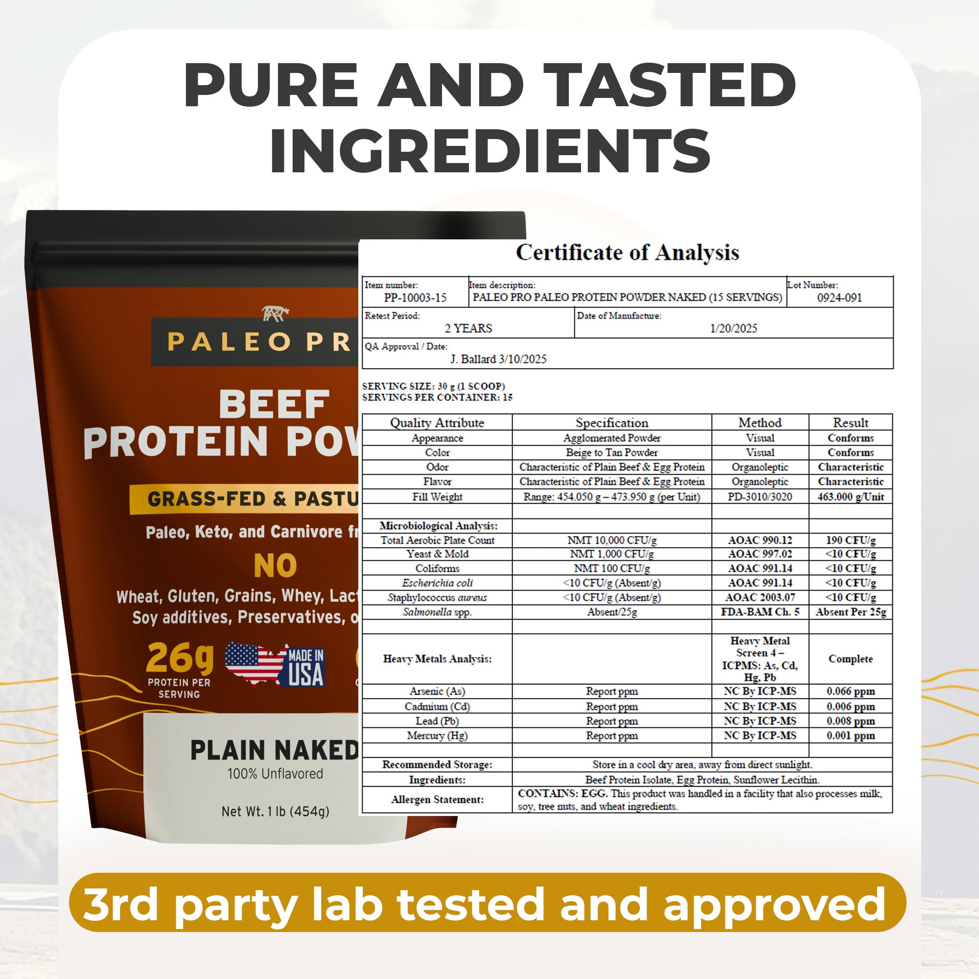 Paleo Pro detalle del polvo con textura natural y fácil mezcla