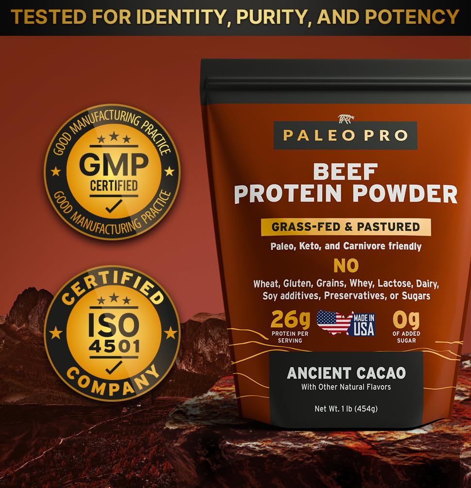 Paleo Pro etiqueta de ingredientes detallada, transparencia y origen pasturado