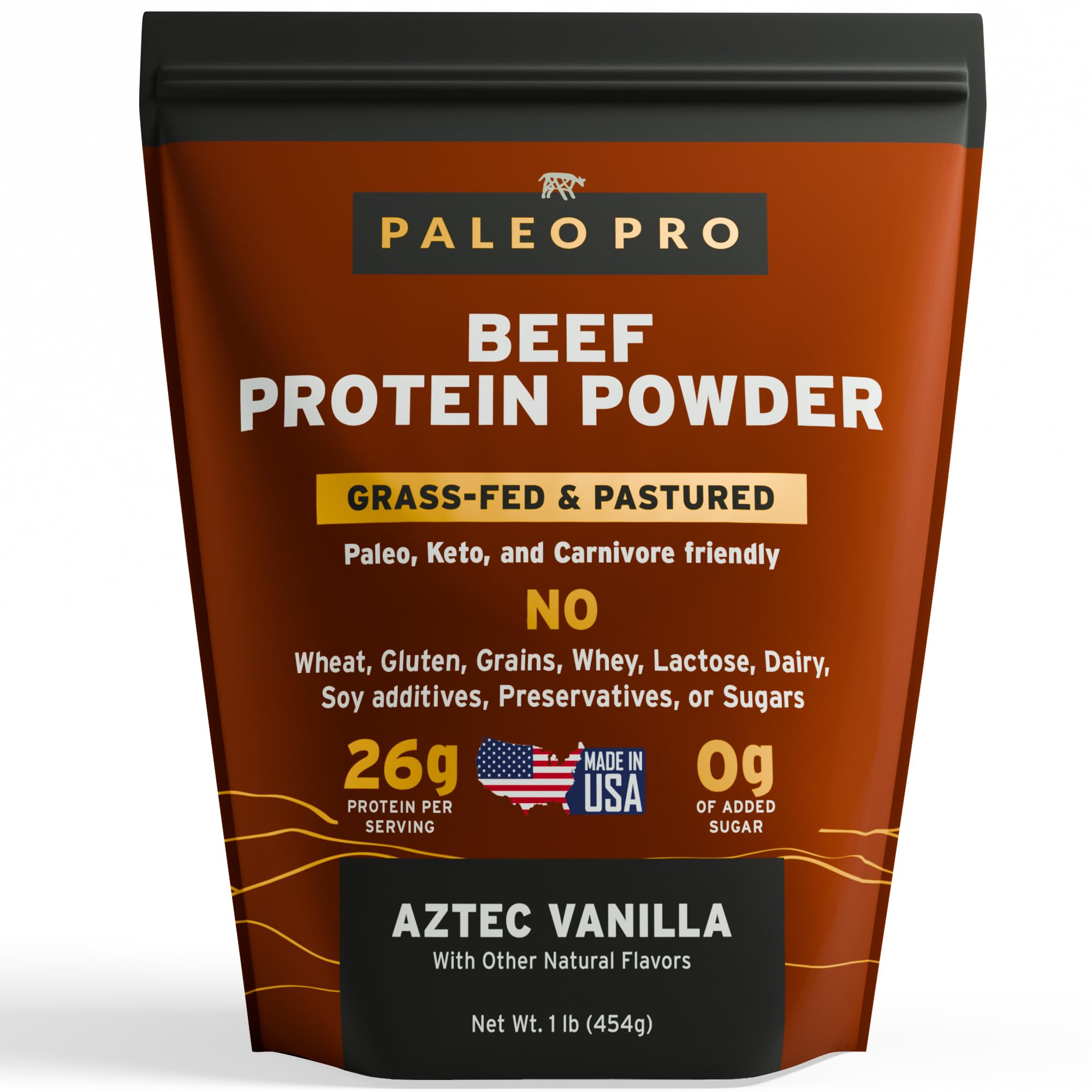 Paleo Pro envase frontal sabor vainilla mostrando etiqueta clara y beneficio limpio