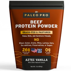 Paleo Pro envase frontal sabor vainilla mostrando etiqueta clara y beneficio limpio