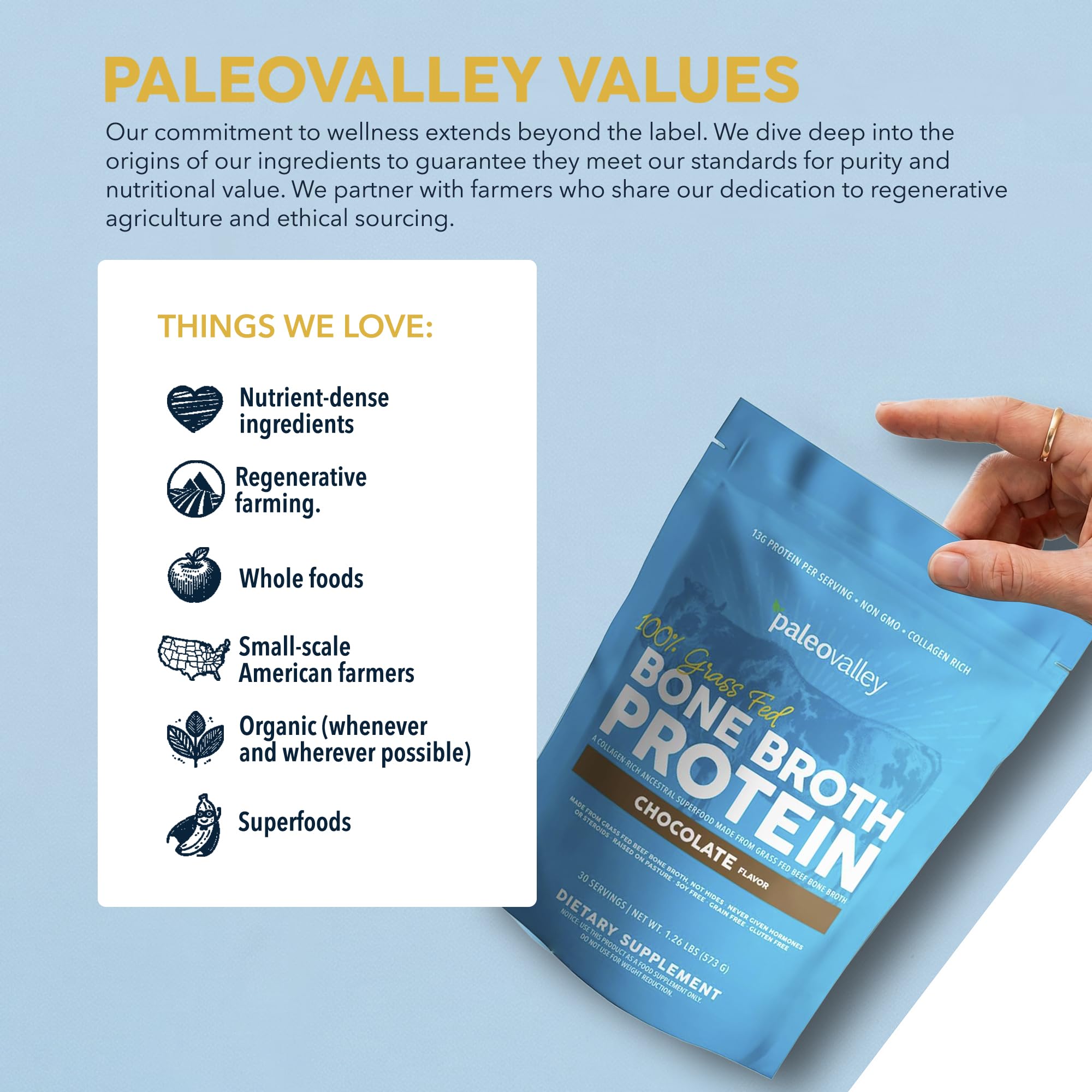 Paleovalley comparación de tamaño con cucharas para facilitar dosis