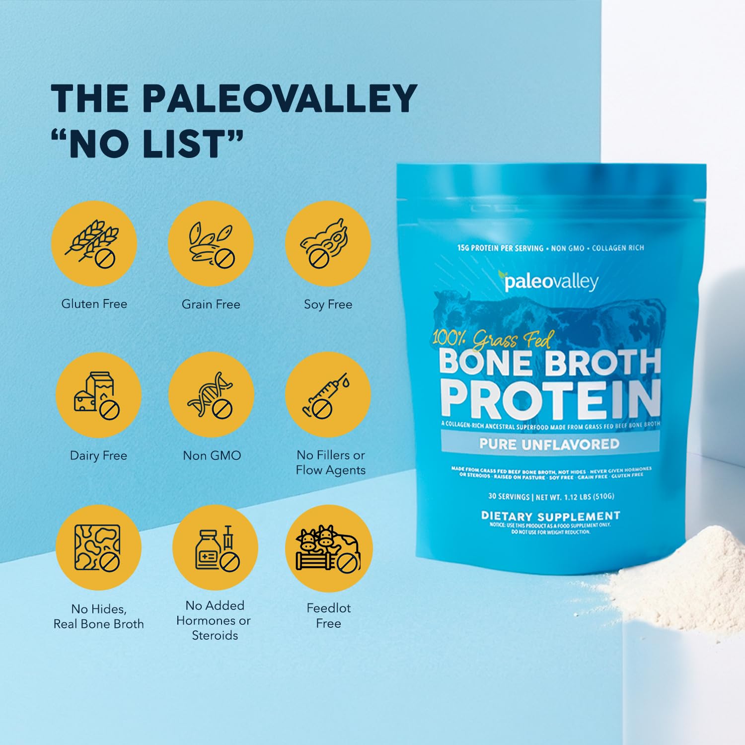 Paleovalley etiqueta con información nutricional clara y transparencia