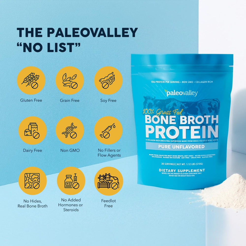 Paleovalley etiqueta con información nutricional clara y transparencia