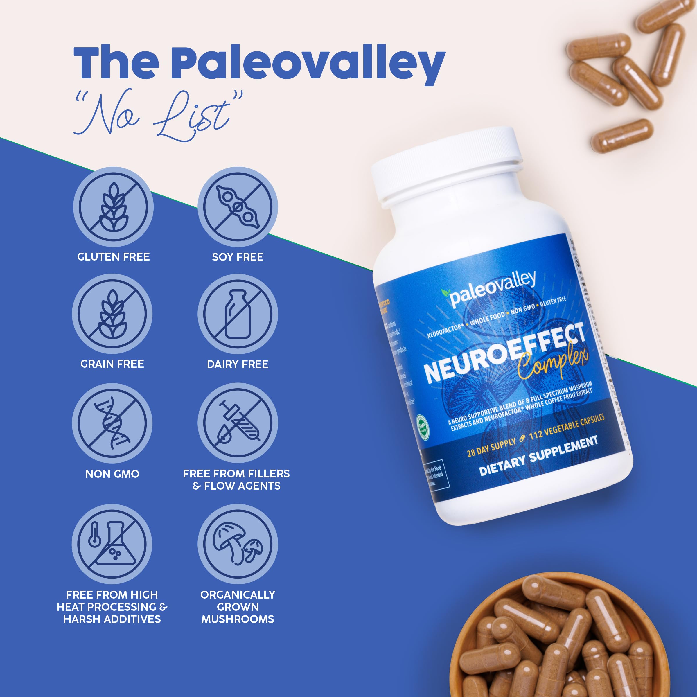 Paleovalley cápsulas en mano para comparar tamaño y facilitar dosis