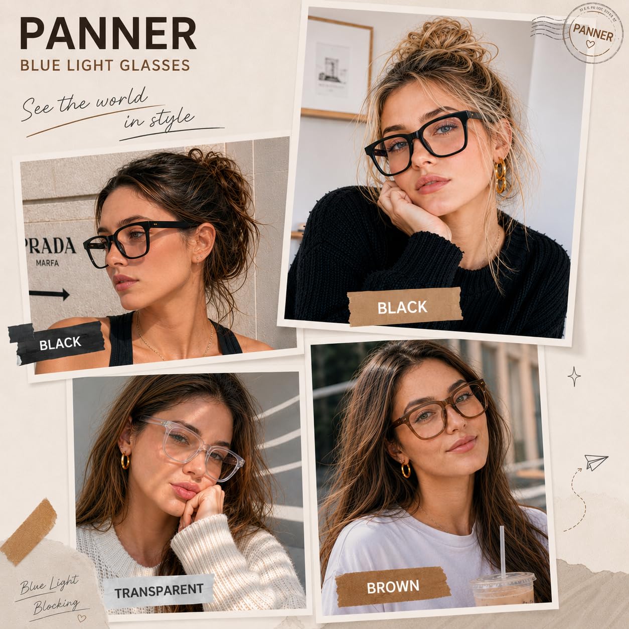 PANNER lentes claras con antirreflejo que reducen destellos