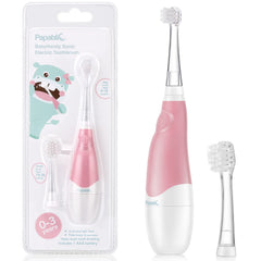 Papablic BabyHandy vista frontal del cepillo y empaque mostrando diseño práctico