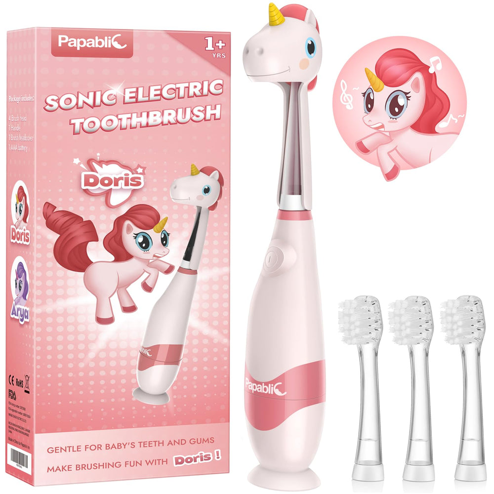 Papablic Doris vista frontal del empaque mostrando el diseño unicornio y beneficios