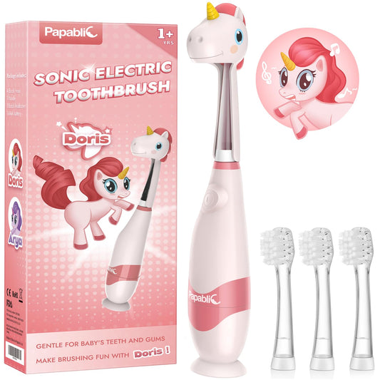 Papablic Doris vista frontal del empaque mostrando el diseño unicornio y beneficios