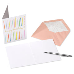 Papyrus sobre rosa con sello dorado listo para envío y aspecto refinado