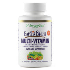 Paradise Herbs envase frontal mostrando la etiqueta y beneficios