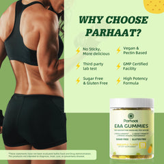 Parhaat EAA Gomitas sabor piña sin azúcar, opción sabrosa y ligera.