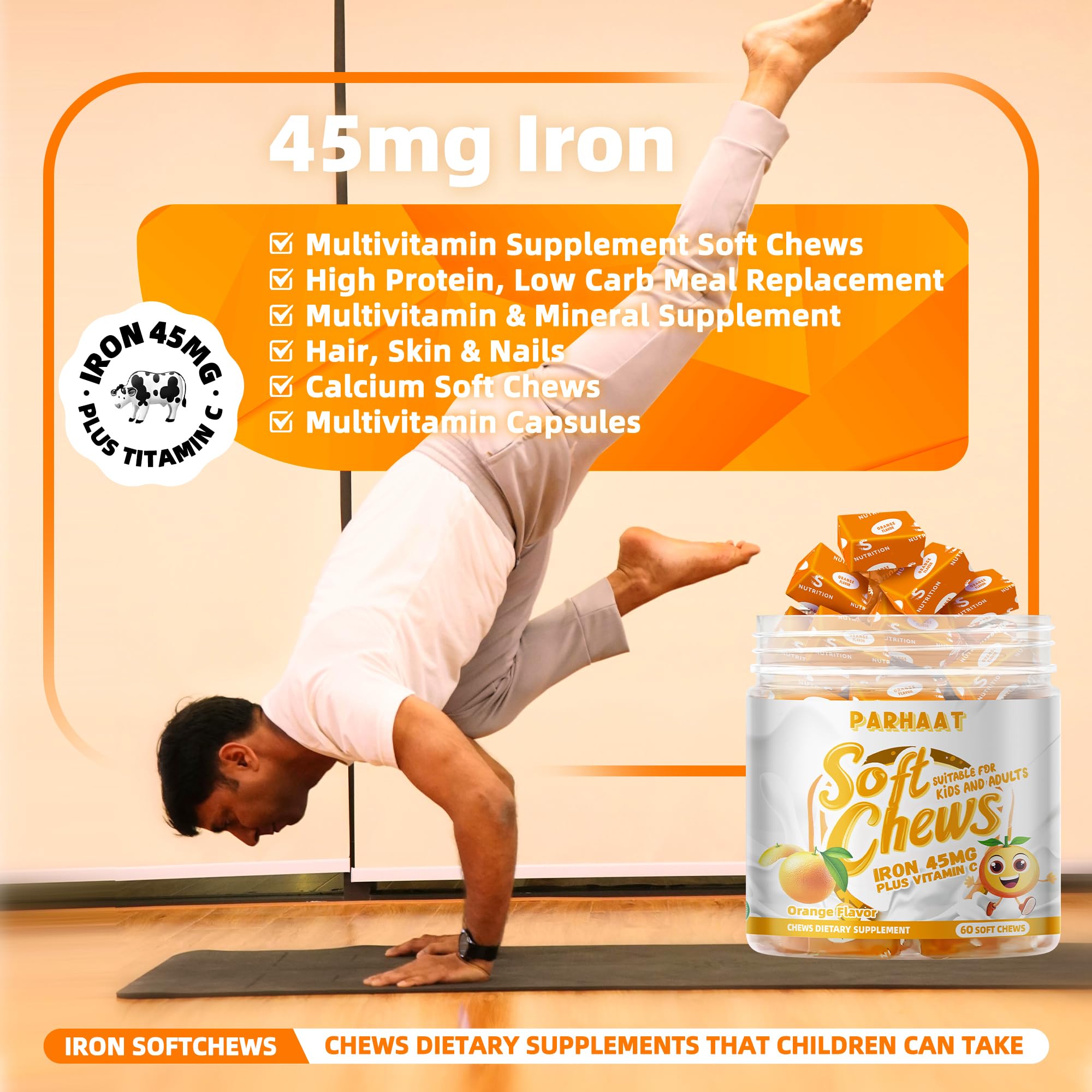 Parhaat hierro 60 unidades, suministro de dos meses.