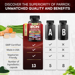 Parrox cápsula abierta mostrando polvo interior y pureza del producto