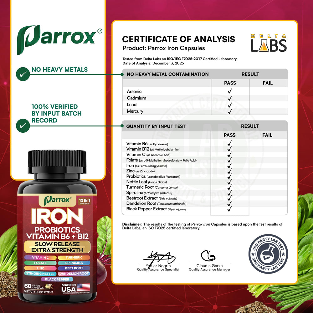 Parrox sellos de certificación y origen USA garantizando control de calidad