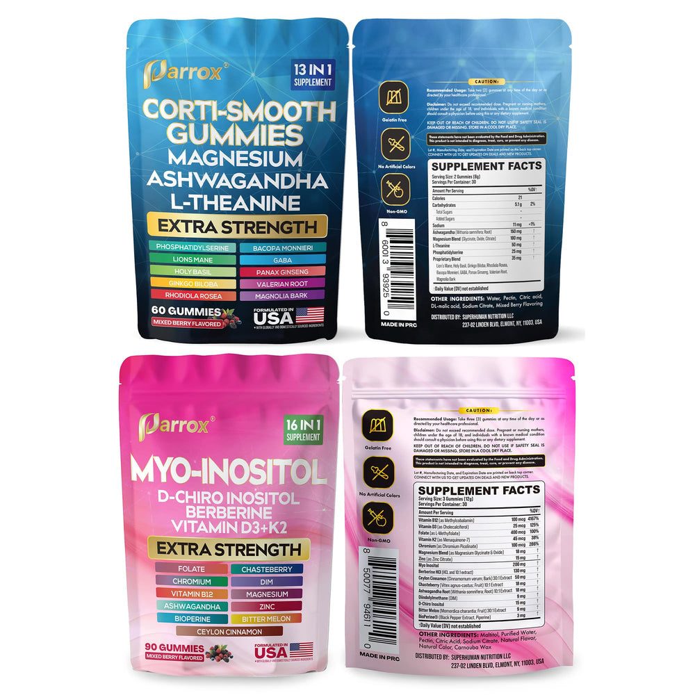 Parrox gominolas con melena-de-león para claridad mental y enfoque.