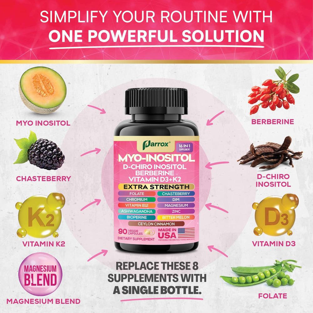 Parrox Myo-Inositol: adaptógenos herbales para mayor equilibrio diario.