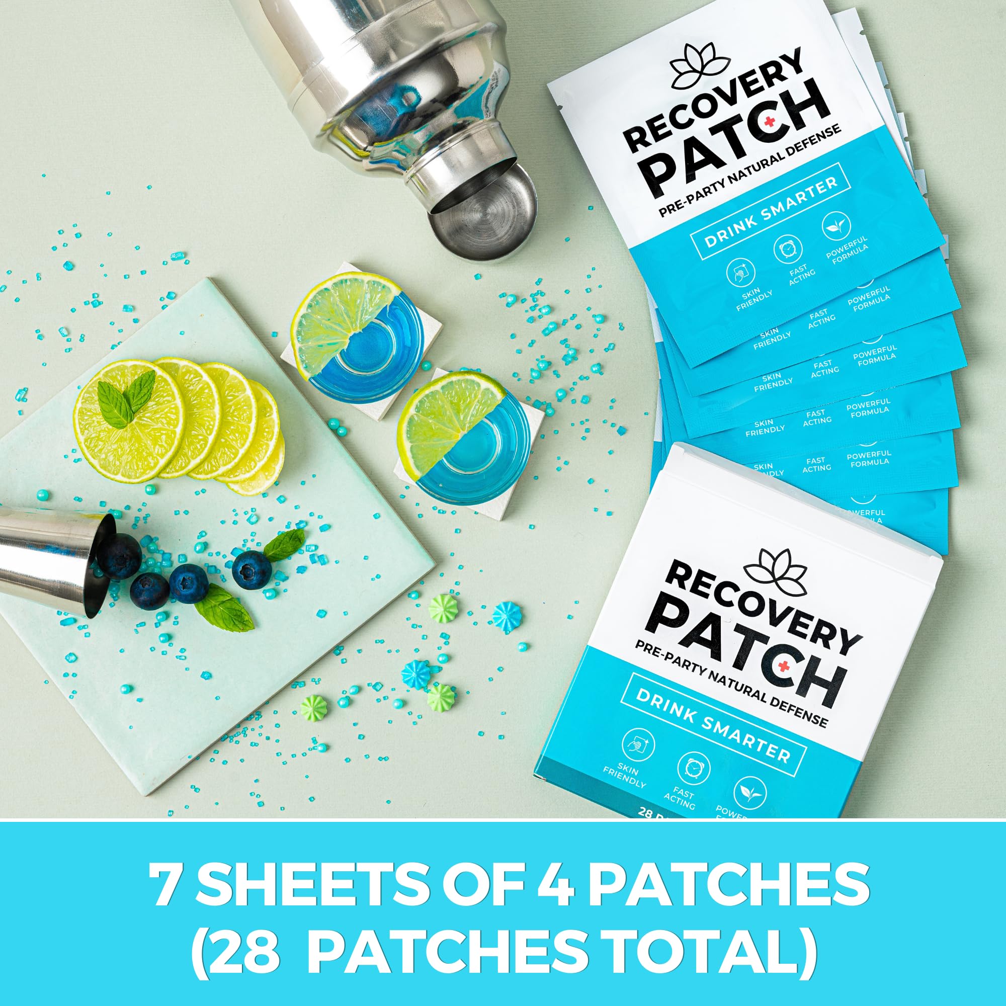 Party Treats parche en fiesta junto a piscina, resistente al agua y al sudor