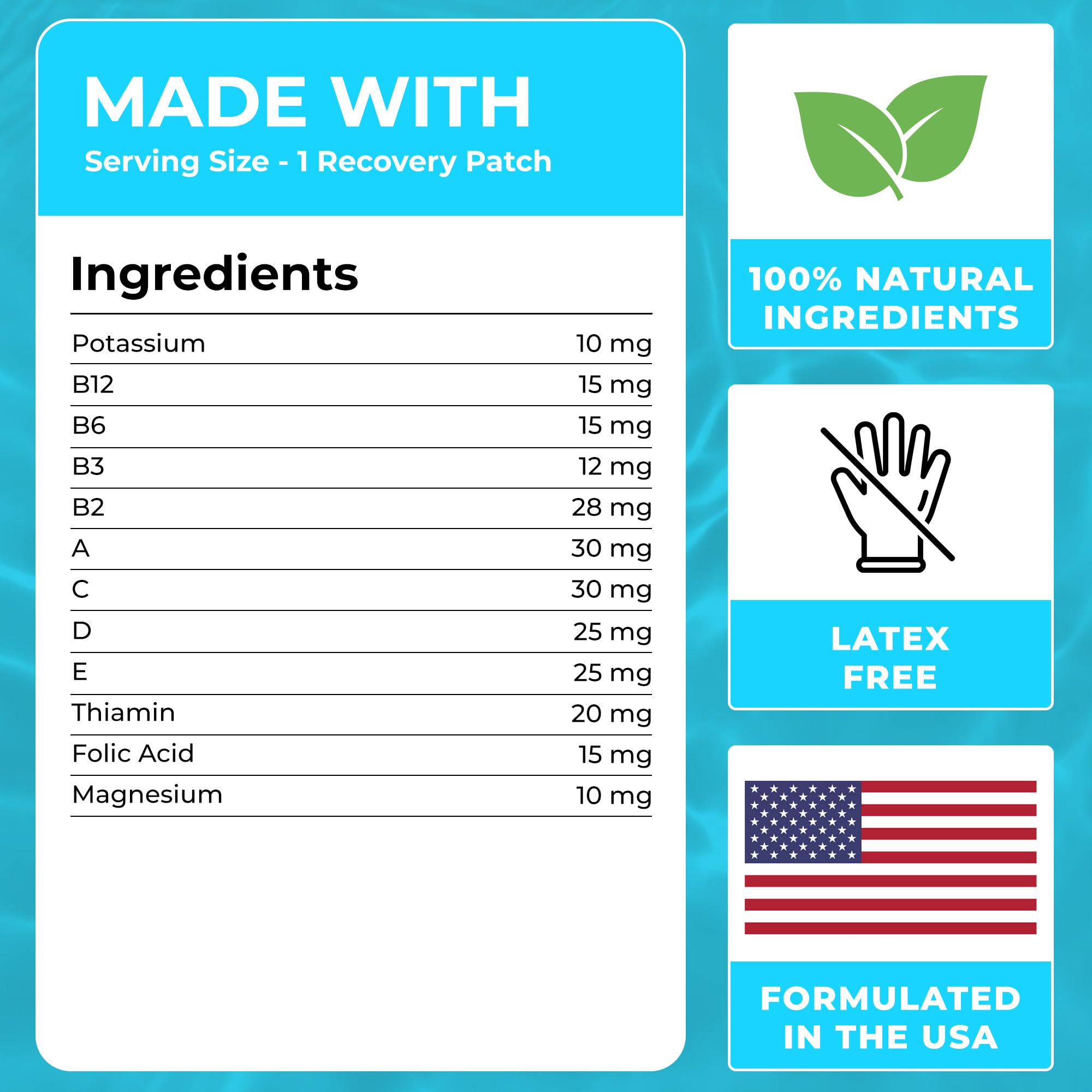 Party Treats etiqueta de ingredientes con lista natural para tranquilidad del usuario