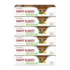 patanjali frente del empaque mostrando pack de seis tubos para ahorro