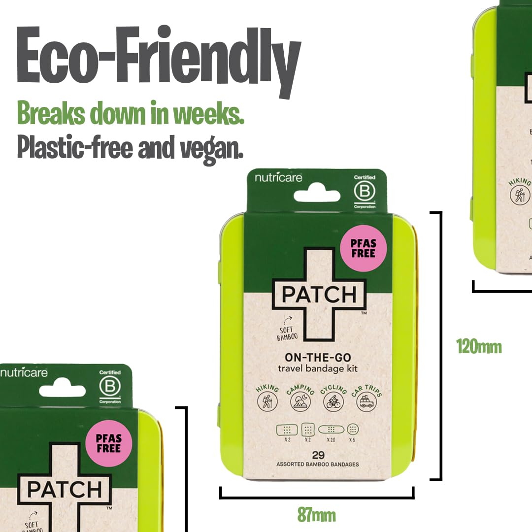 Textura de apósito de bambú PATCH mostrando suavidad y transpirabilidad para piel sensible