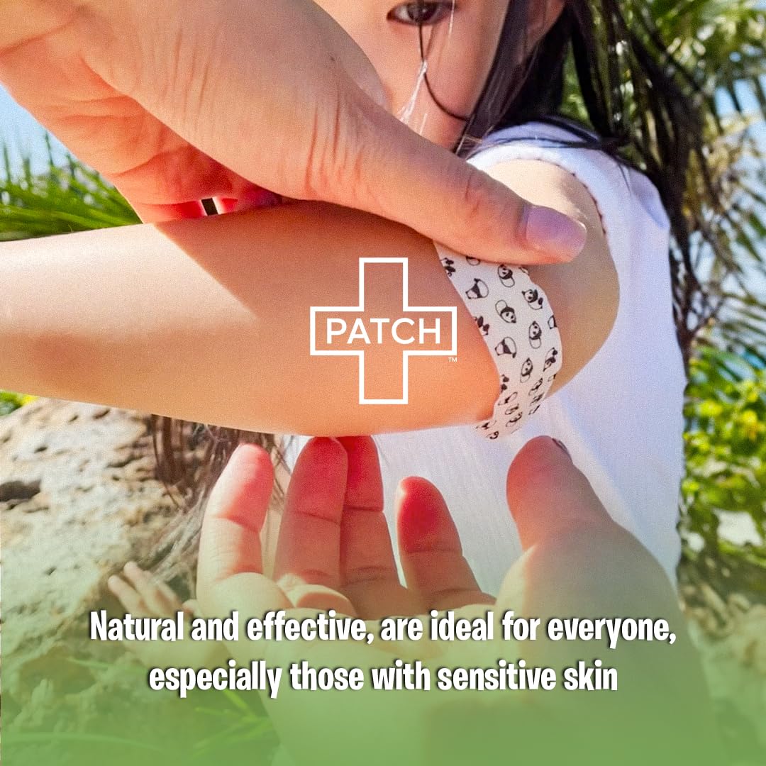Etiqueta PATCH con ingredientes y afirmación biodegradable, transparencia y confianza