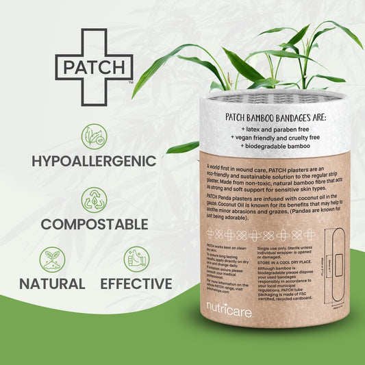 Primer plano de textura de bambú PATCH mostrando suavidad y transpirabilidad
