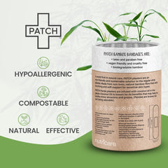 Primer plano de textura de bambú PATCH mostrando suavidad y transpirabilidad
