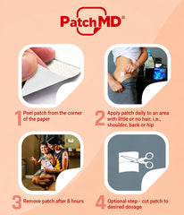 PatchMD etiqueta de ingredientes, información clara y fabricación en Estados Unidos