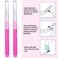 Patelai cepillo interdental usado con brackets, quita restos eficazmente