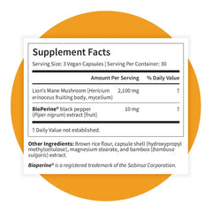 Pattern Wellness ingredientes secos: micelio, cuerpo fructífero y pimienta