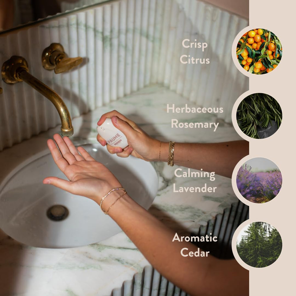 PAUME etiqueta con ingredientes y beneficios clara y legible