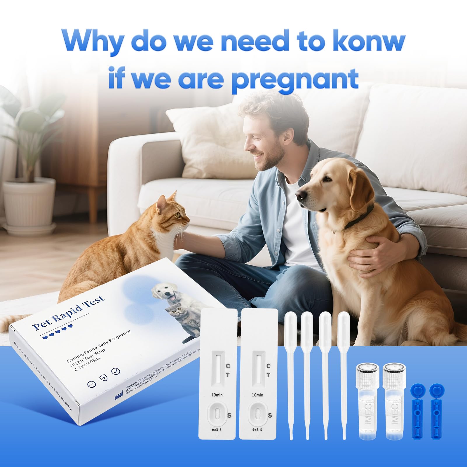 PawsXfun comparación de tamaño del kit junto a una mascota para escala y portabilidad