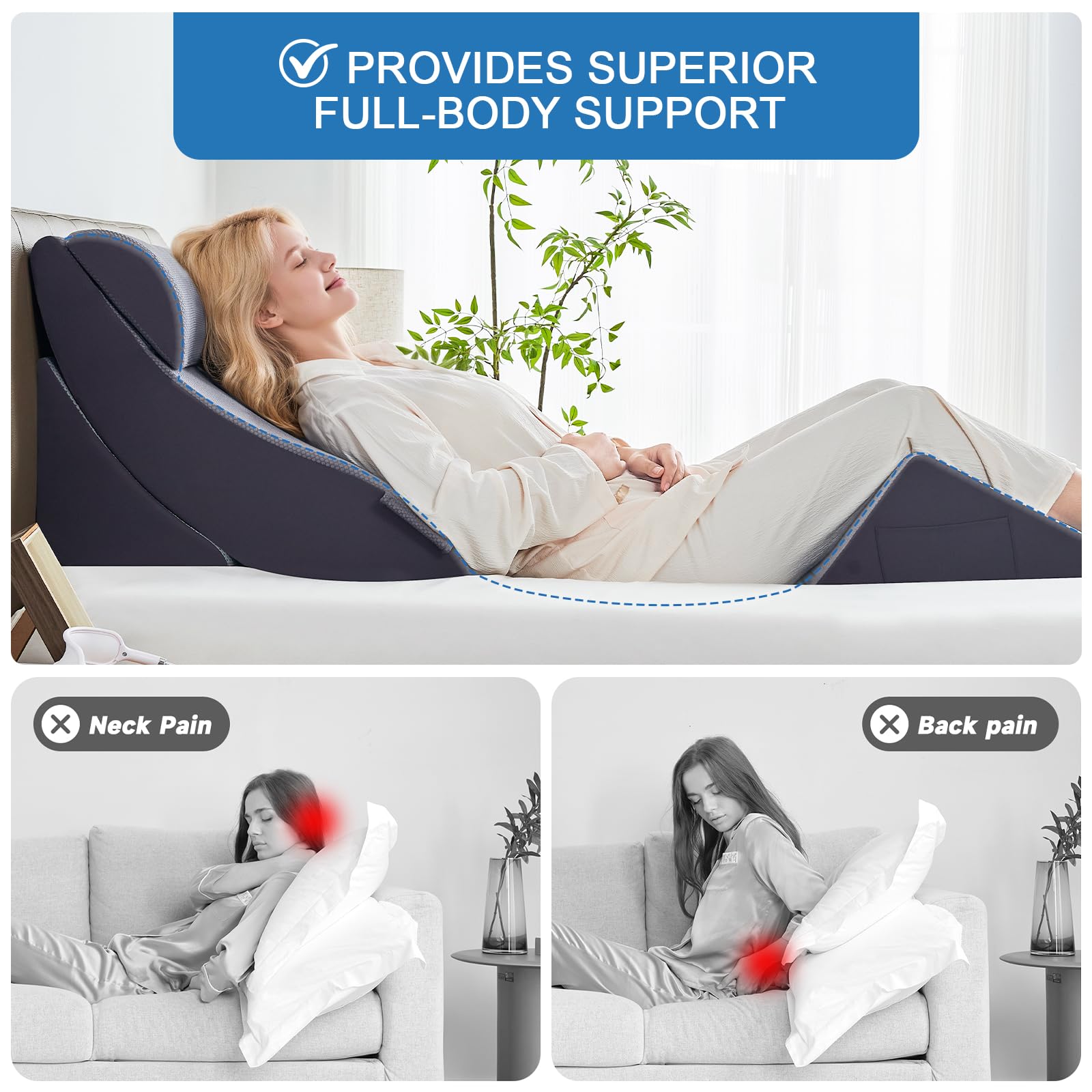 Paxato elevación de piernas en cama, alivio y soporte