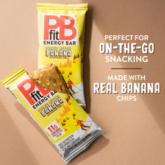 PBfit chips de plátano real en primer plano que añaden dulzor natural