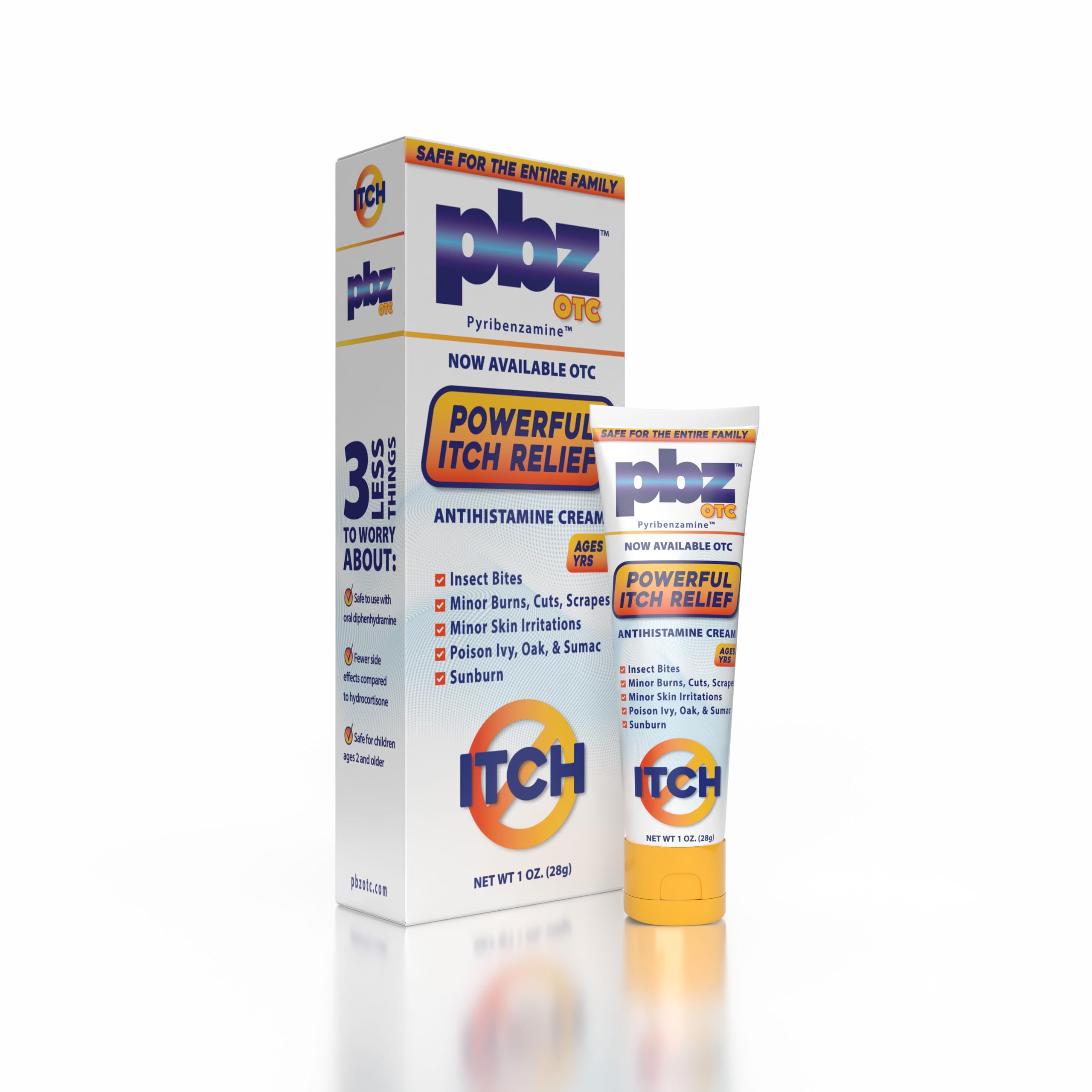 PBZ crema alivio picazón vista frontal del envase práctico