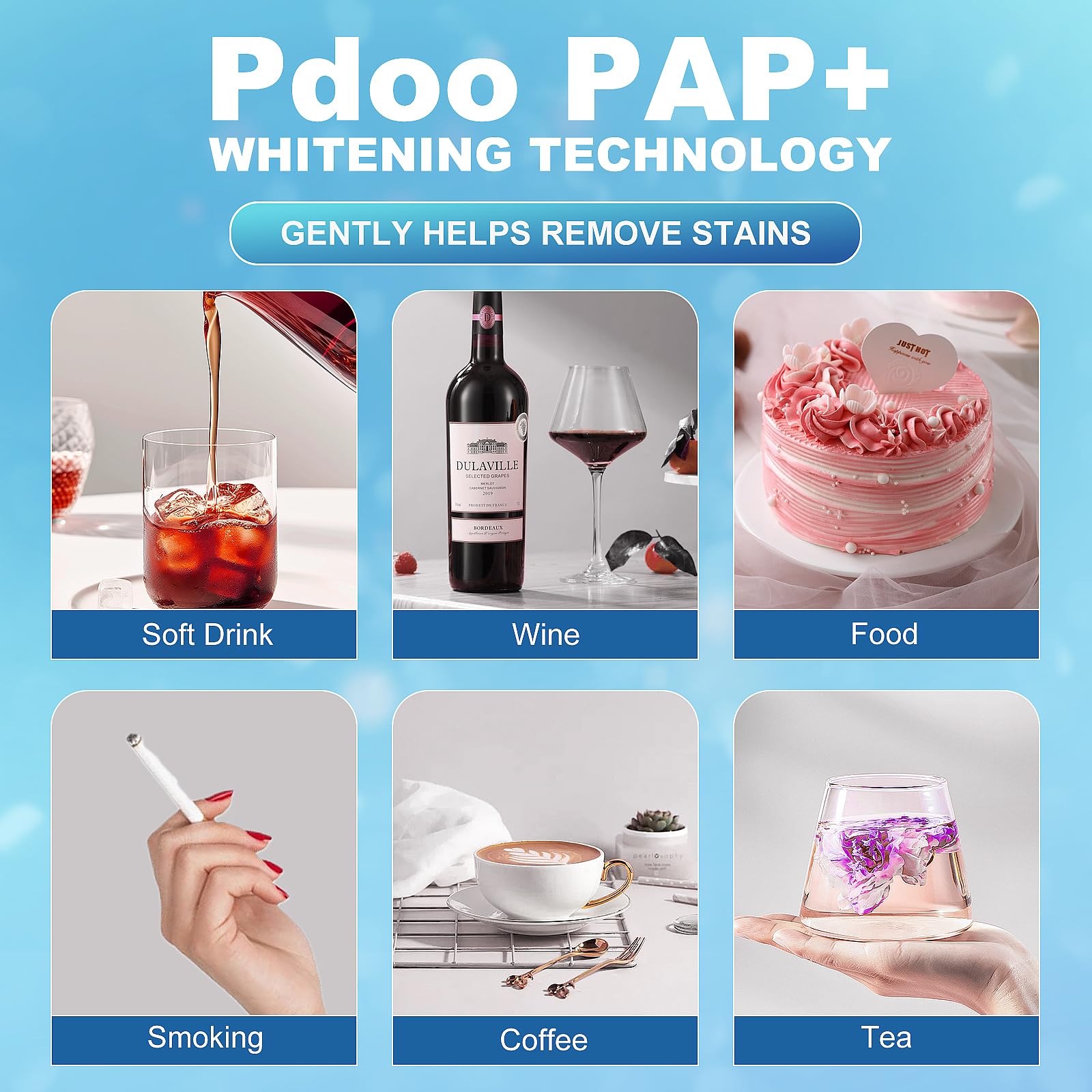 estilo de vida con Pdoo junto a café, elimina manchas de bebidas
