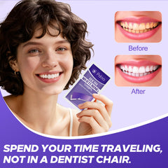 Pdoo tira colocada en dientes ilustrando ajuste y apariencia discreta