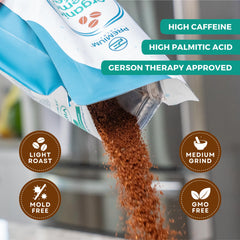 PE Premium Enema etiqueta con certificación orgánica y Fair Trade clara