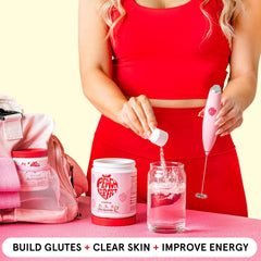 Peach Perfect en ambiente lifestyle rosa, apela a mujeres activas y modernas